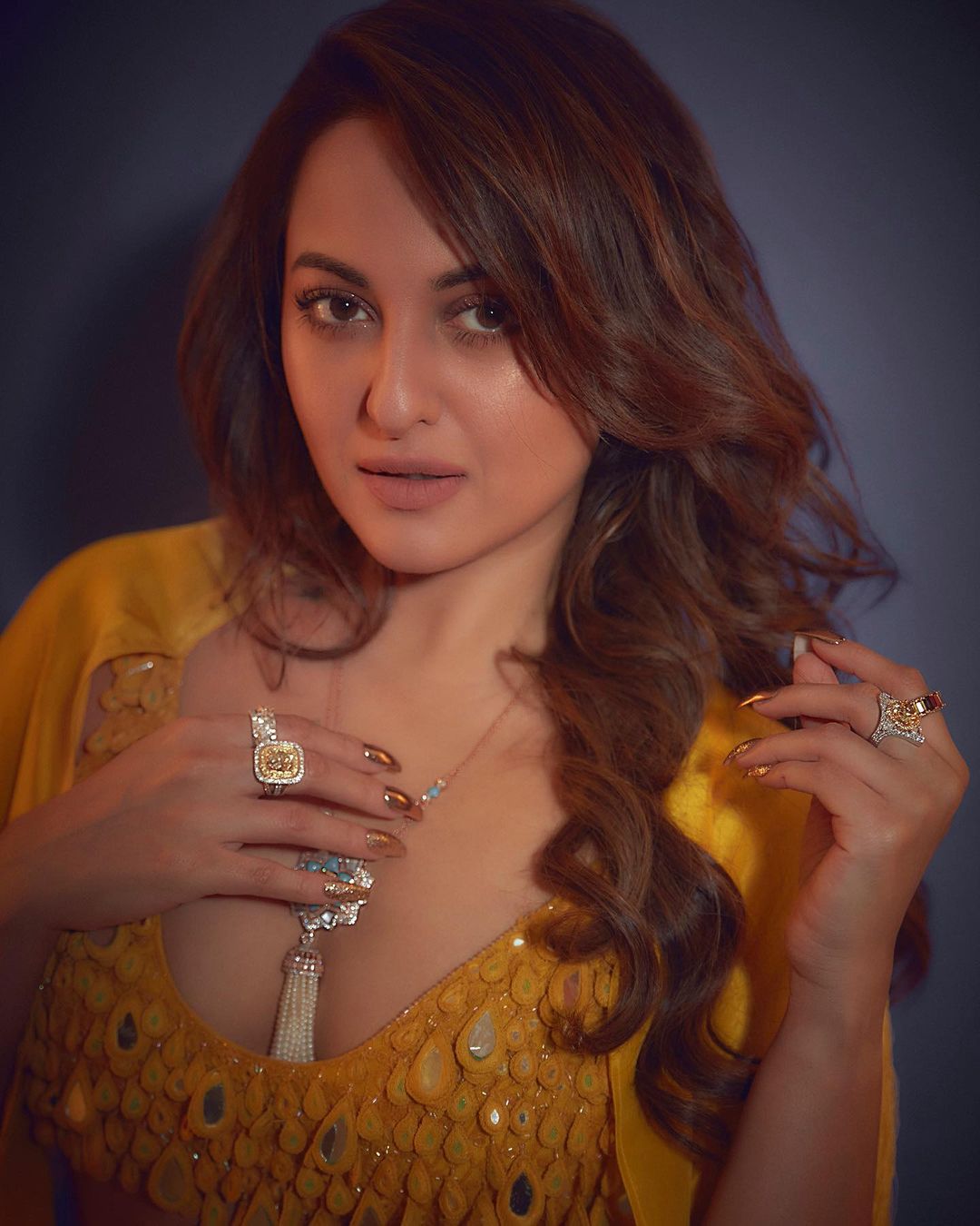 Sonakshi Sinha seen in Yellow Outfit Designed by Arpita Mehta Photos, Mar 2023