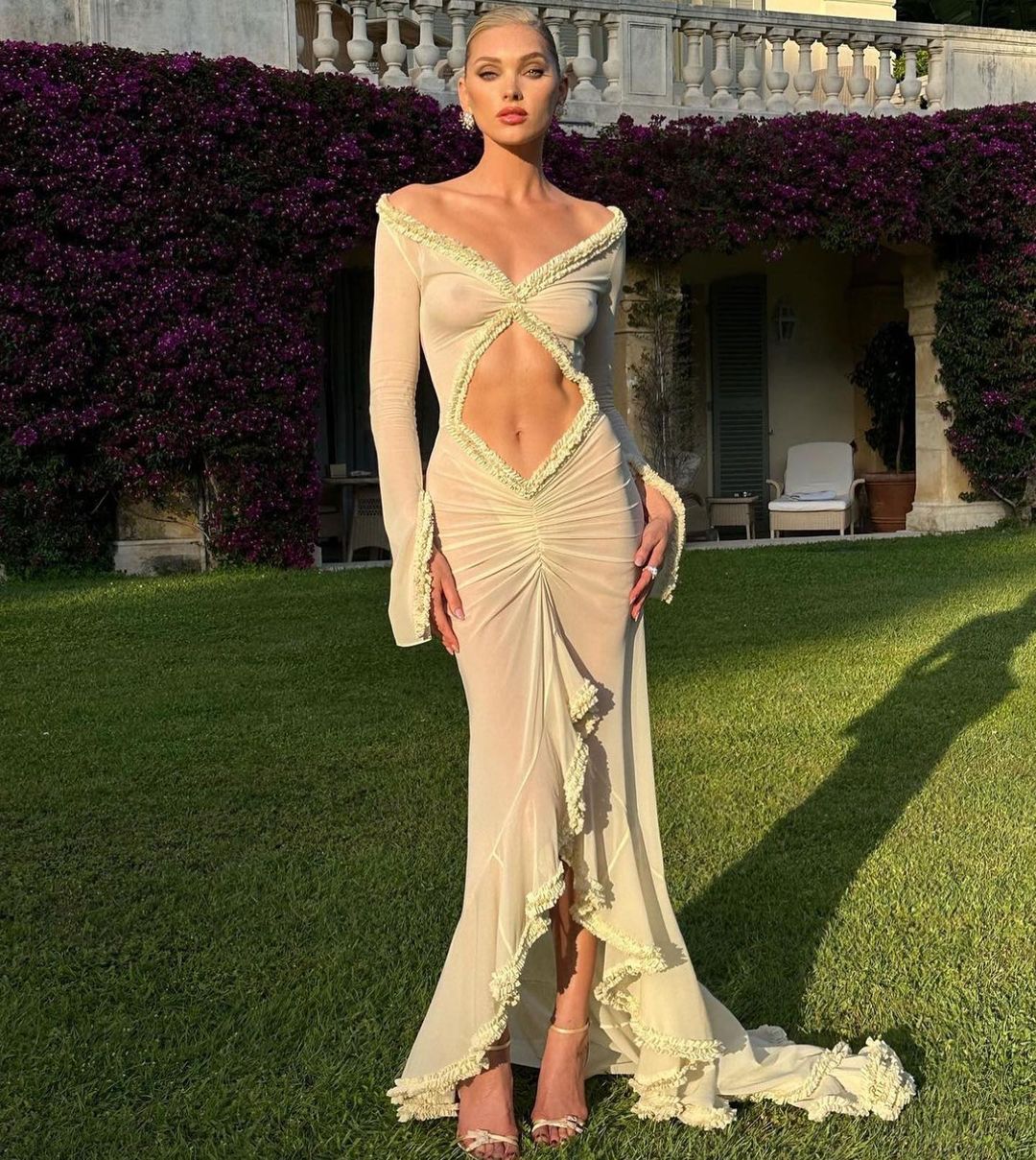 Elsa Hosk Stuns with Toned Abs and Fashionable Attire at Amfar Cannes Gala 2023 Photoshoot