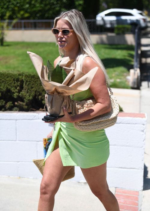 Ariana Madix in a Neon Green Bikini Heading to a Pool Party in Los Angeles 07/12/2023 2
