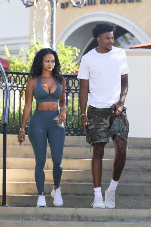 Breah Hicks and Jalen Green Out for Lunch in Calabasas 4