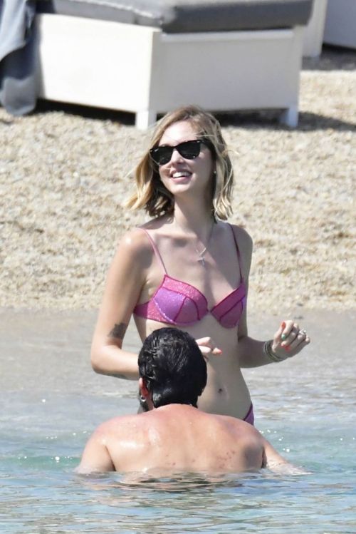 Chiara Ferragni in Bikini on the Beach in Mykonos 07/15/2023 5