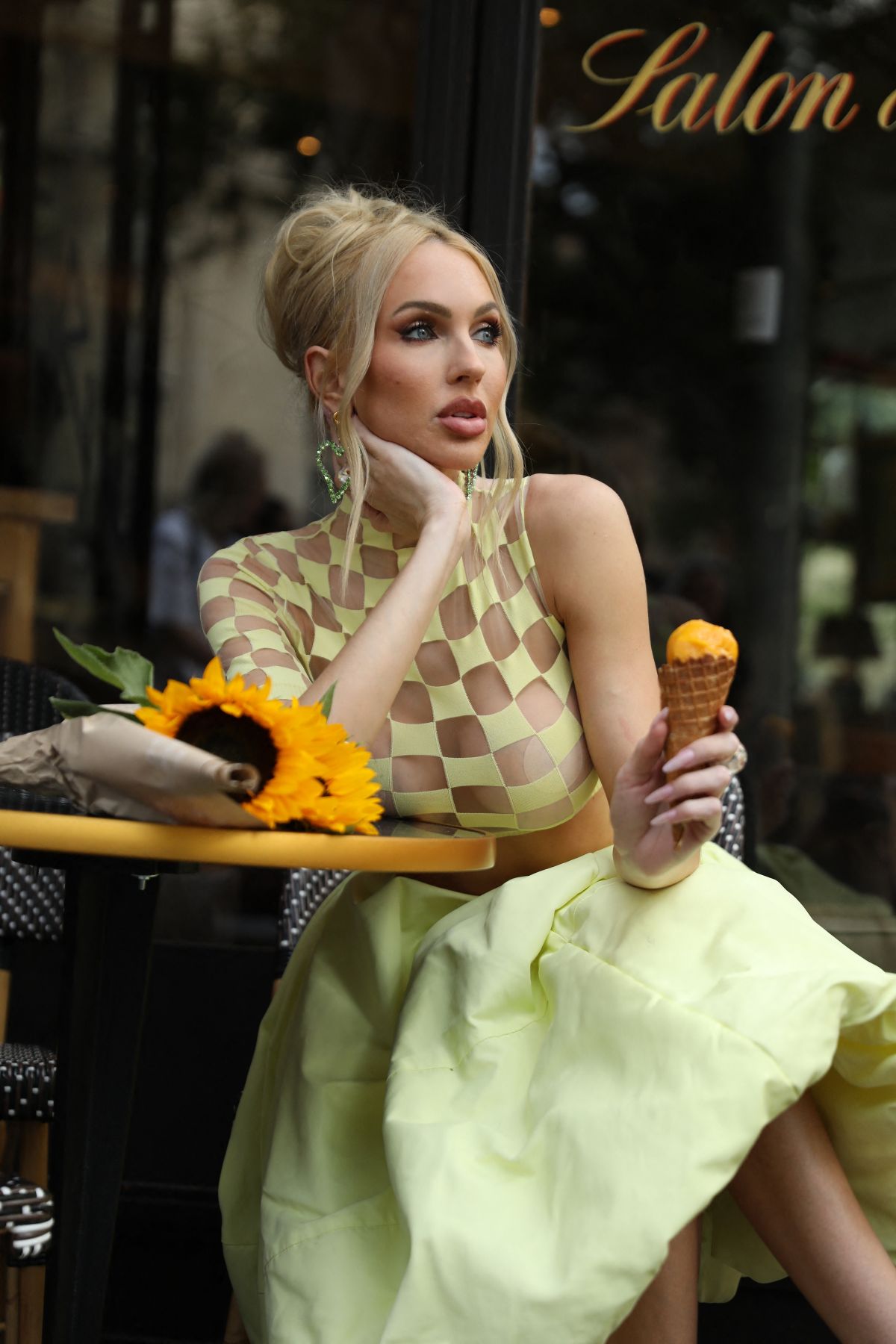 Christine Quinn at a Photoshoot in Paris 07/15/2023