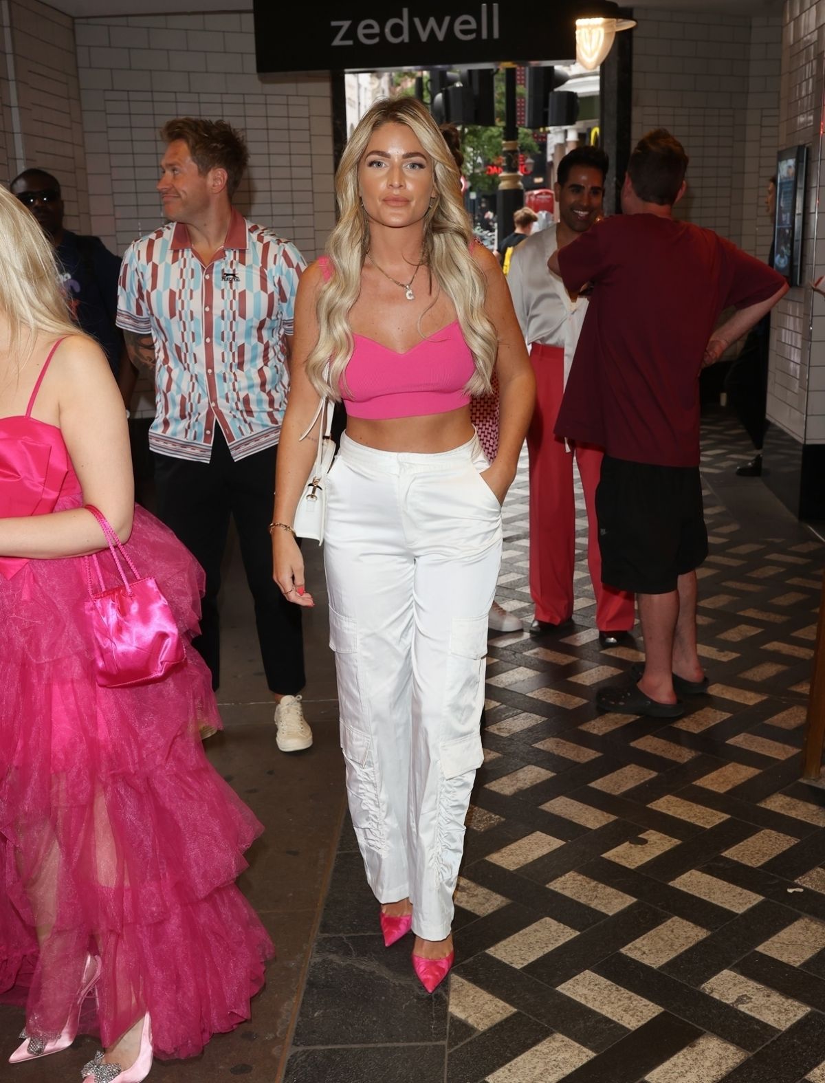 Claudia Fogarty Arrives at a Barbie Screening in London