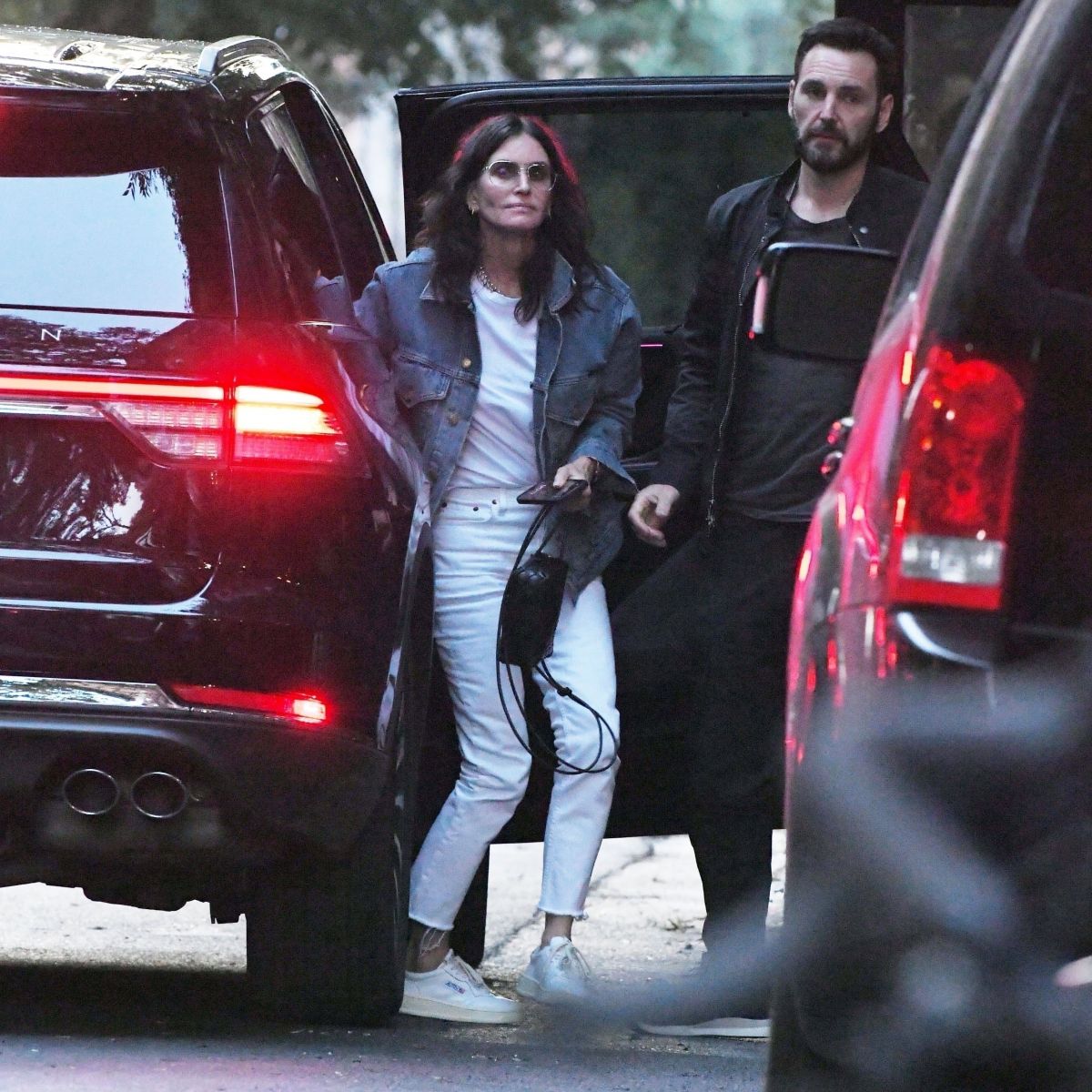 Courteney Cox out for dinner at Pylos Greek Restaurant in New York