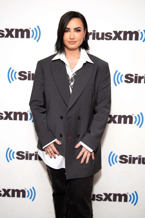 Demi Lovato rocks stylish suit pants at SiriusXM Studios 07/14/2023 6
