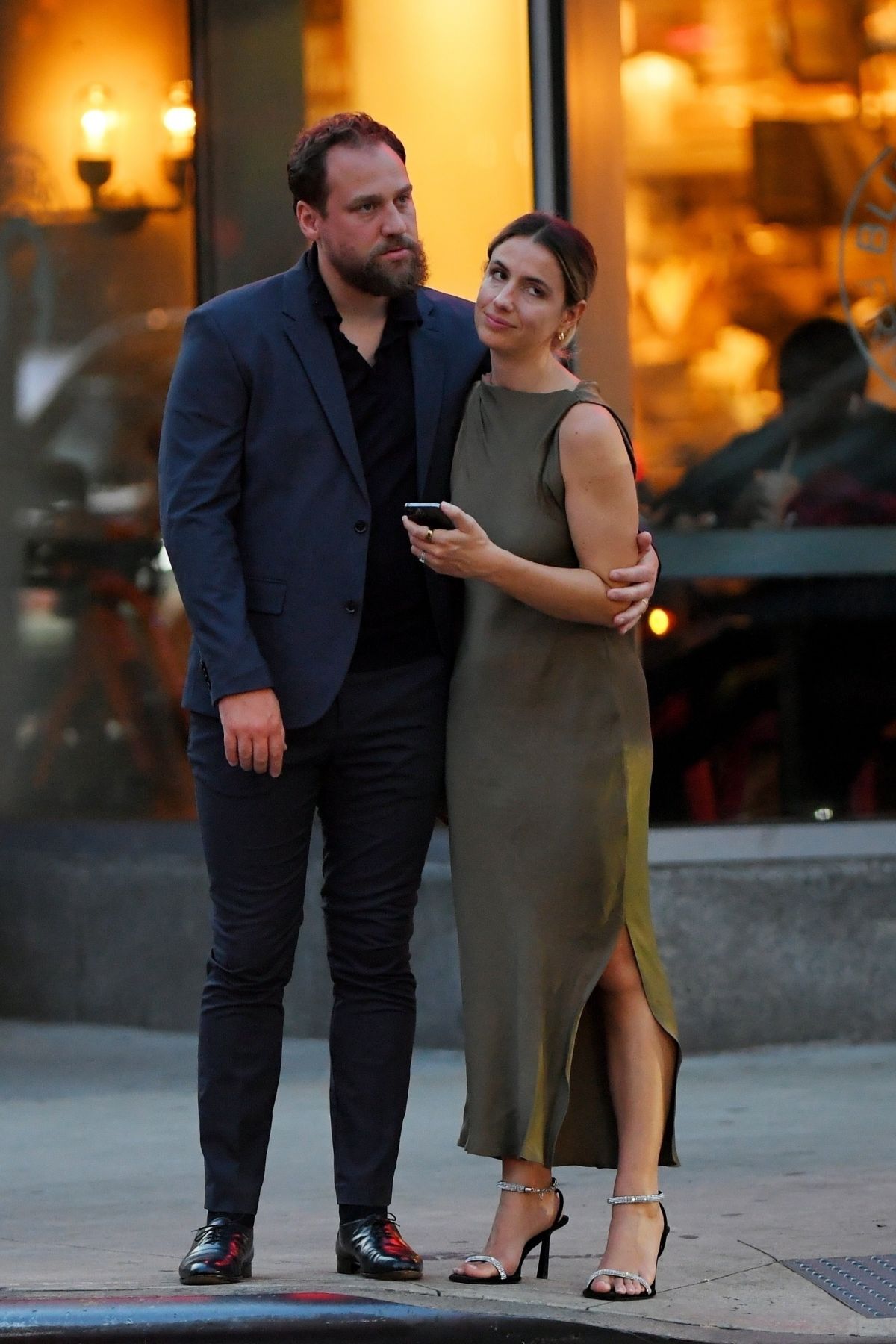 Dina Shihabi and Jai Courtney out in New York