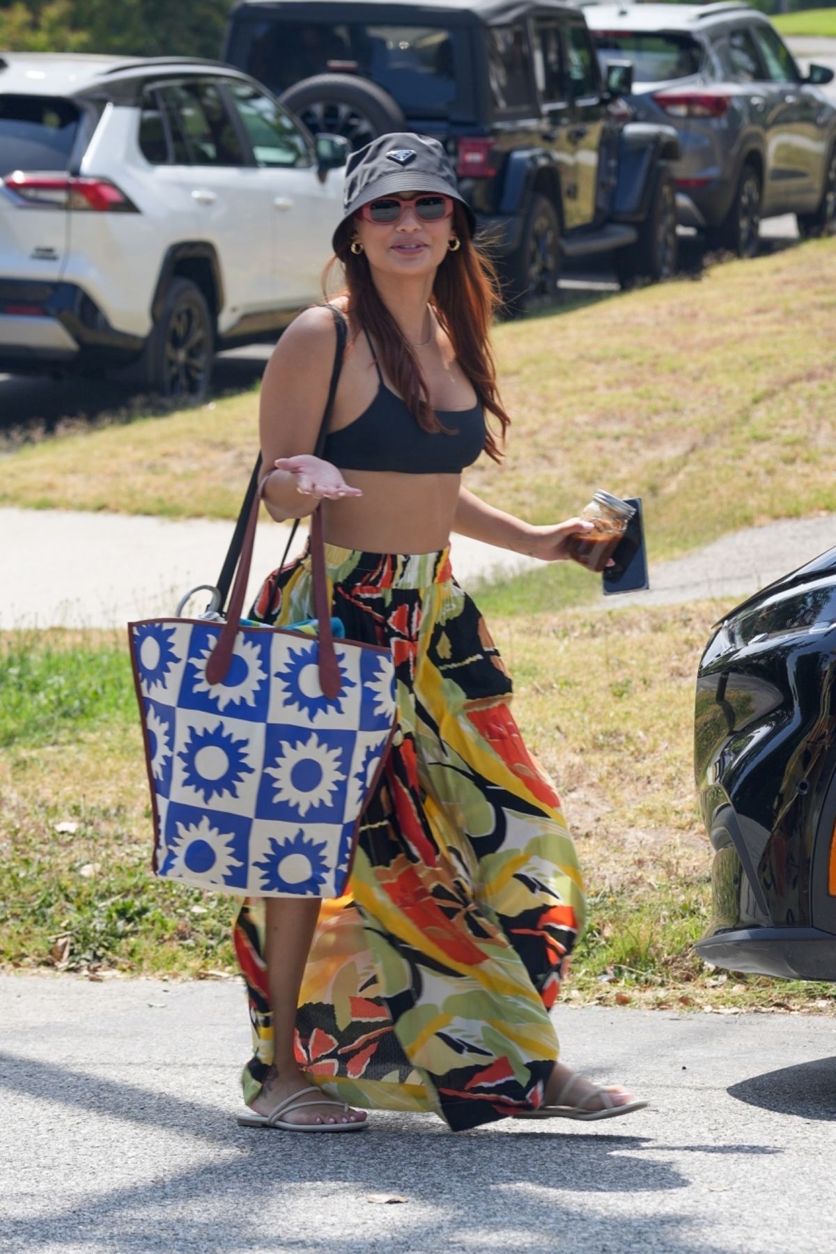 Francia Raisa Out Visiting a Friend in Pasadena