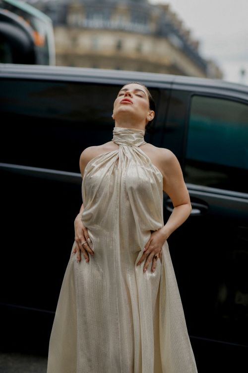 Gessica Kayne Stylish Arrival at Stephane Rolland Haute Couture Show 07/04/2023 1