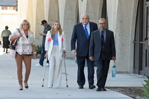 Haley Pullos arrives at court in Pasadena 1
