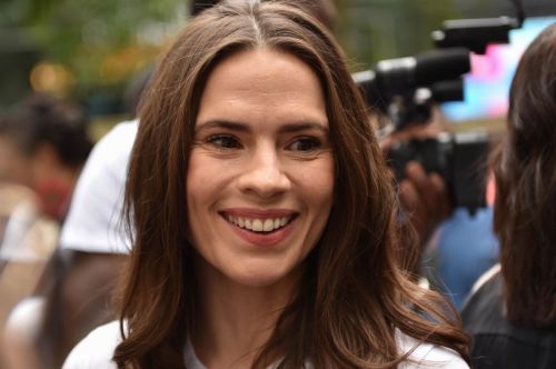 Hayley Atwell Rally in Solidarity with Striking Hollywood Actors in Leicester Square 1