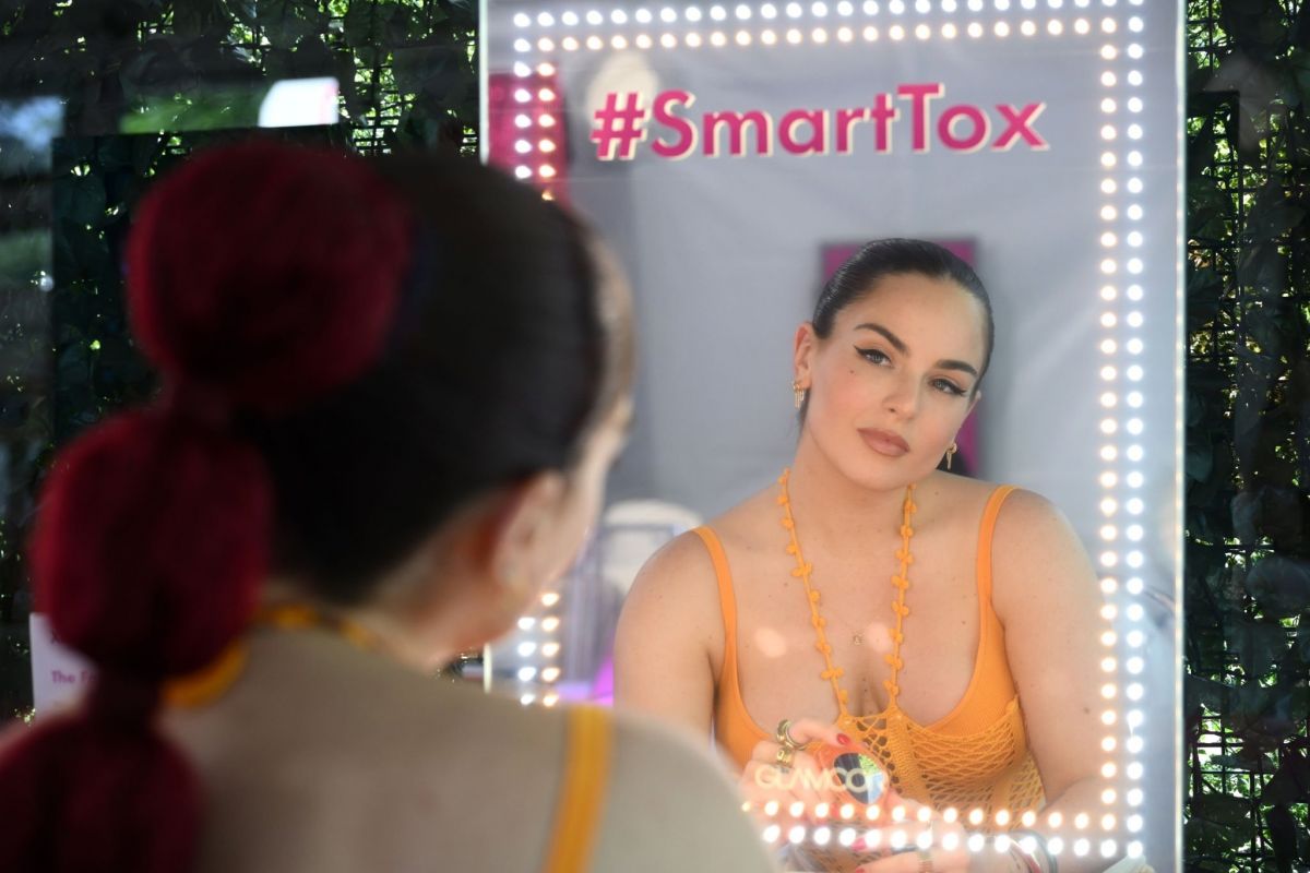Joanna JoJo Levesque at Smarttox Pink House at Pitchfork Music Festival in Chicago on 07/23/2023