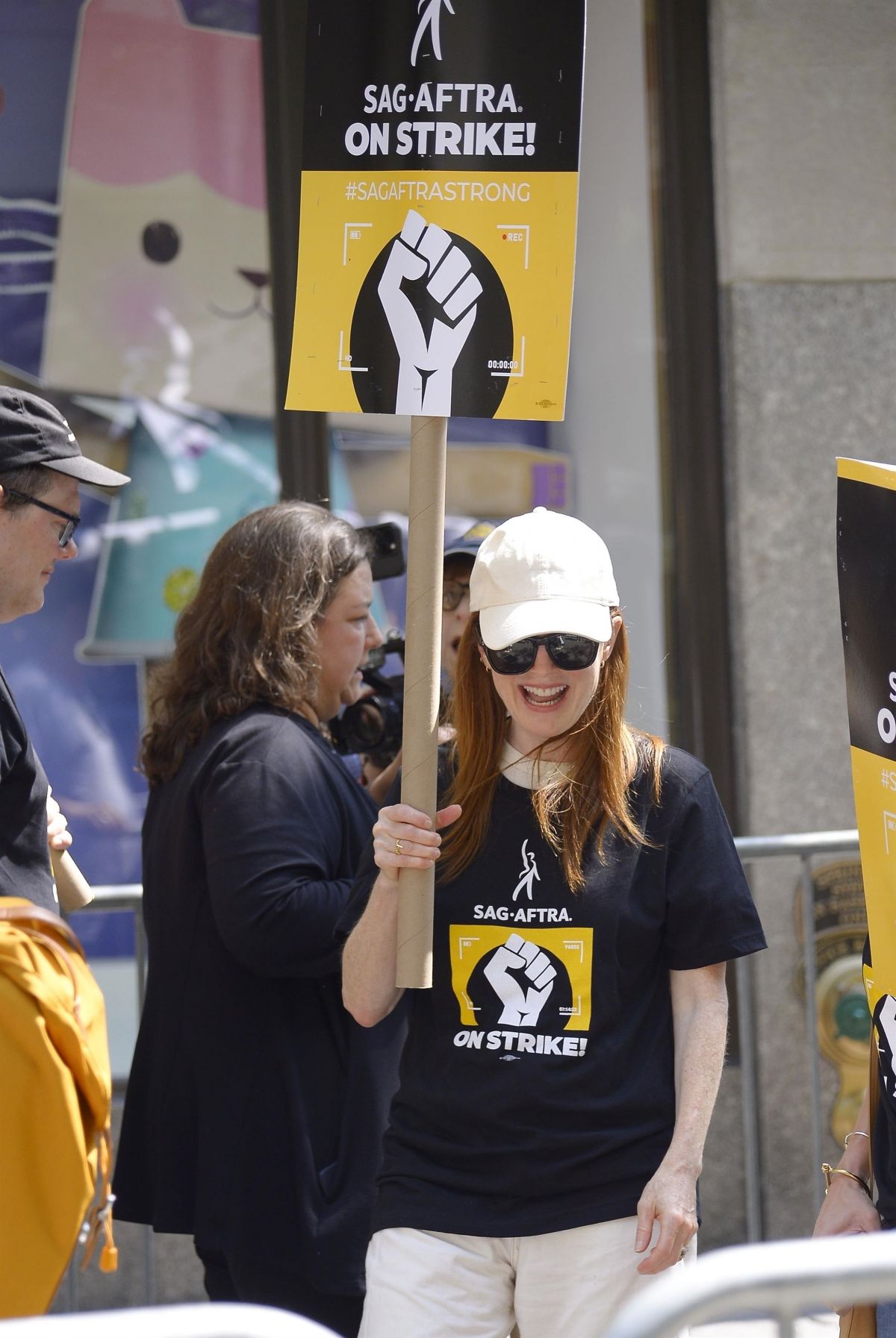 Julianne Moore at SAG-AFTRA Picket Line