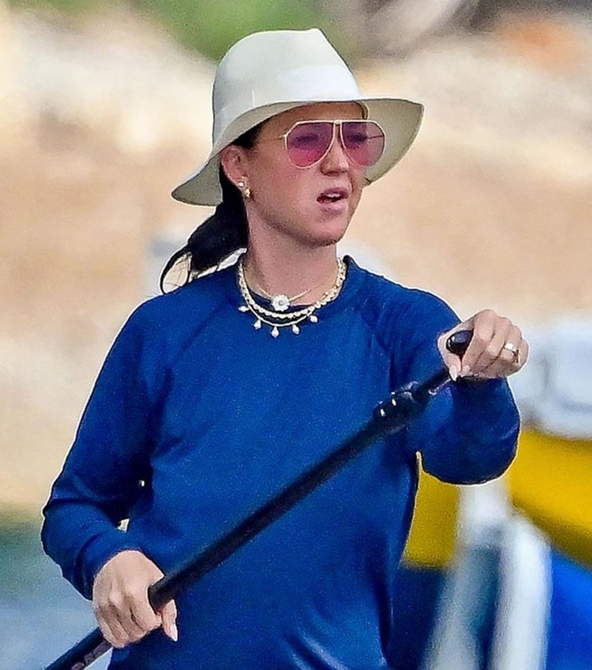 Katy Perry Paddle Boarding on Vacation in St. Tropez on 07/18/2023