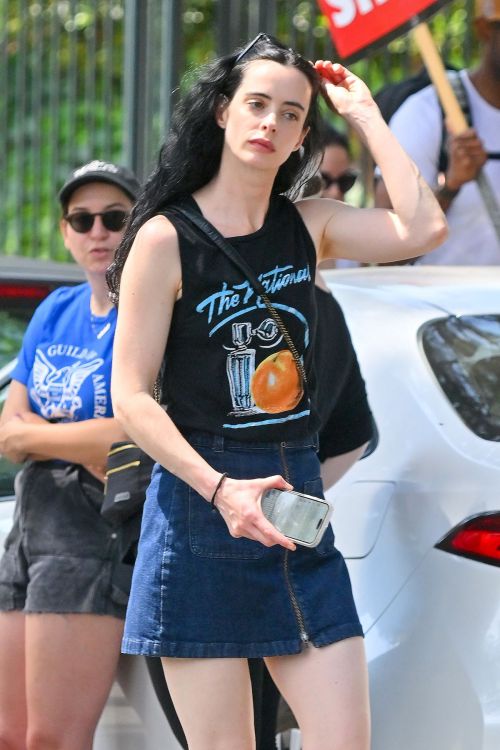 Krysten Ritter Joins Strike at Disney Studio in Burbank 4