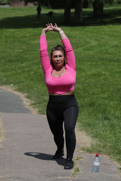 Lauren Goodger Workout at a Park in Essex 2