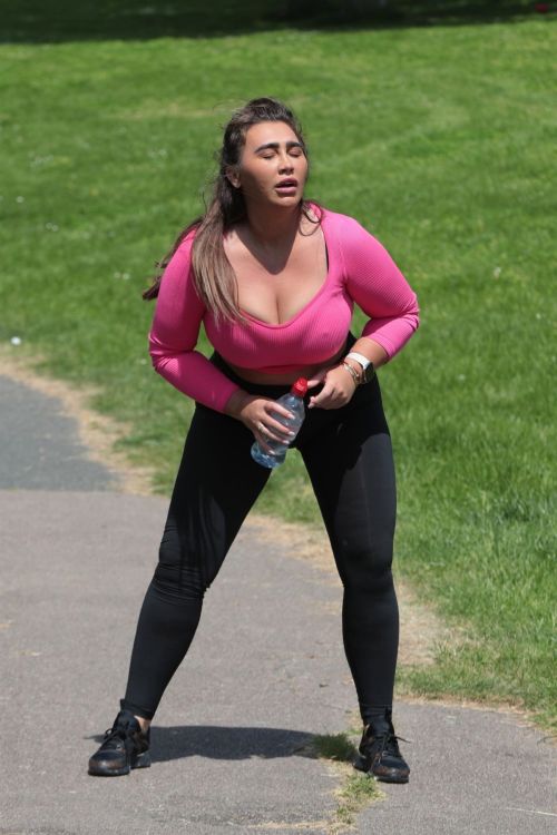 Lauren Goodger Workout at a Park in Essex 4