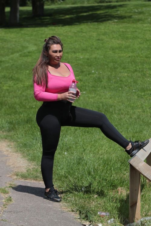 Lauren Goodger Workout at a Park in Essex 6