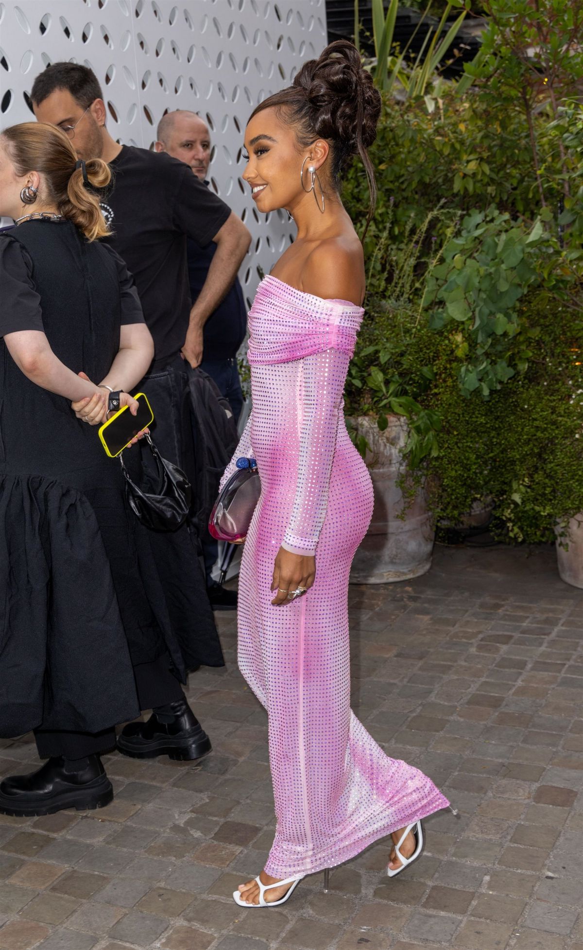 Leigh-Anne Pinnock Arrives at British Vogue x Self-Portrait Summer Party in London
