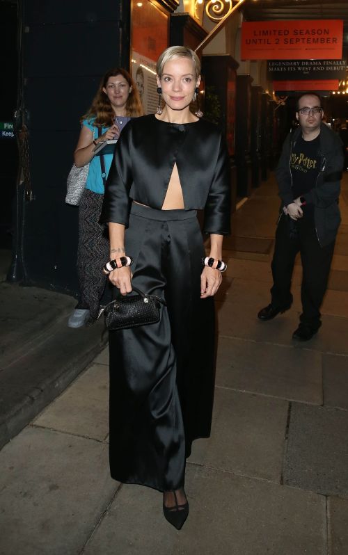 Lily Allen Rocks a Black Dress Leaving "The Pillowman" West End Show in London 07/13/2023 1