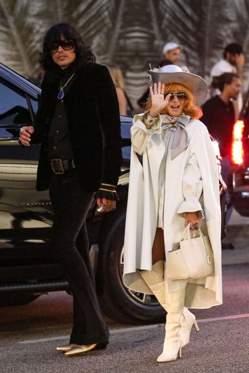 Linda Ramone Leaves Honor Titus Art Show in Beverly Hills 2