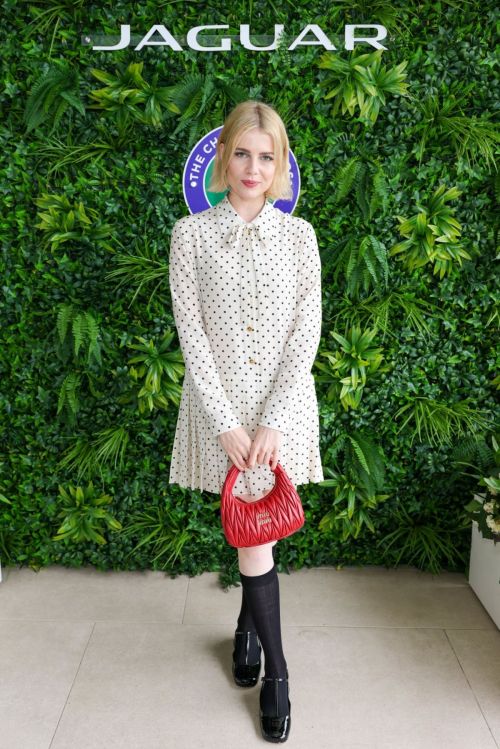 Lucy Boynton Stuns in Dotted Dress, Flaunts Legs at Wimbledon 2023 3