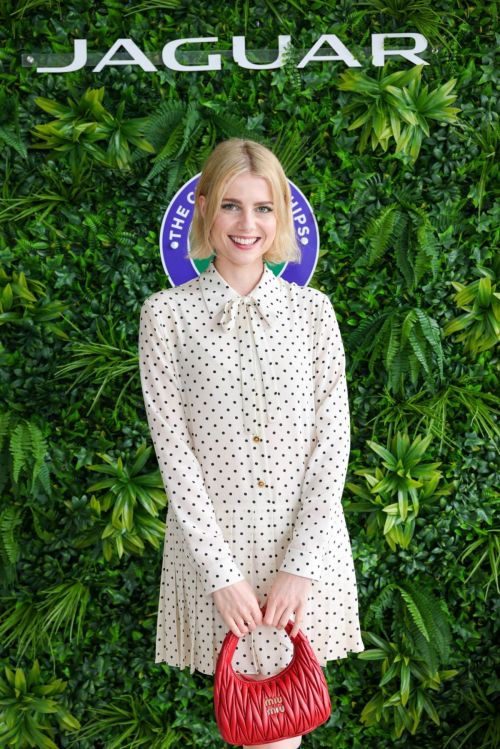 Lucy Boynton Stuns in Dotted Dress, Flaunts Legs at Wimbledon 2023 5