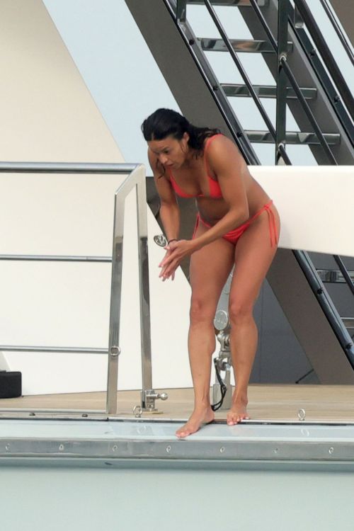 Michelle Rodriguez in Bikini at a Yacht in Porto Cervo 07/24/2023 11