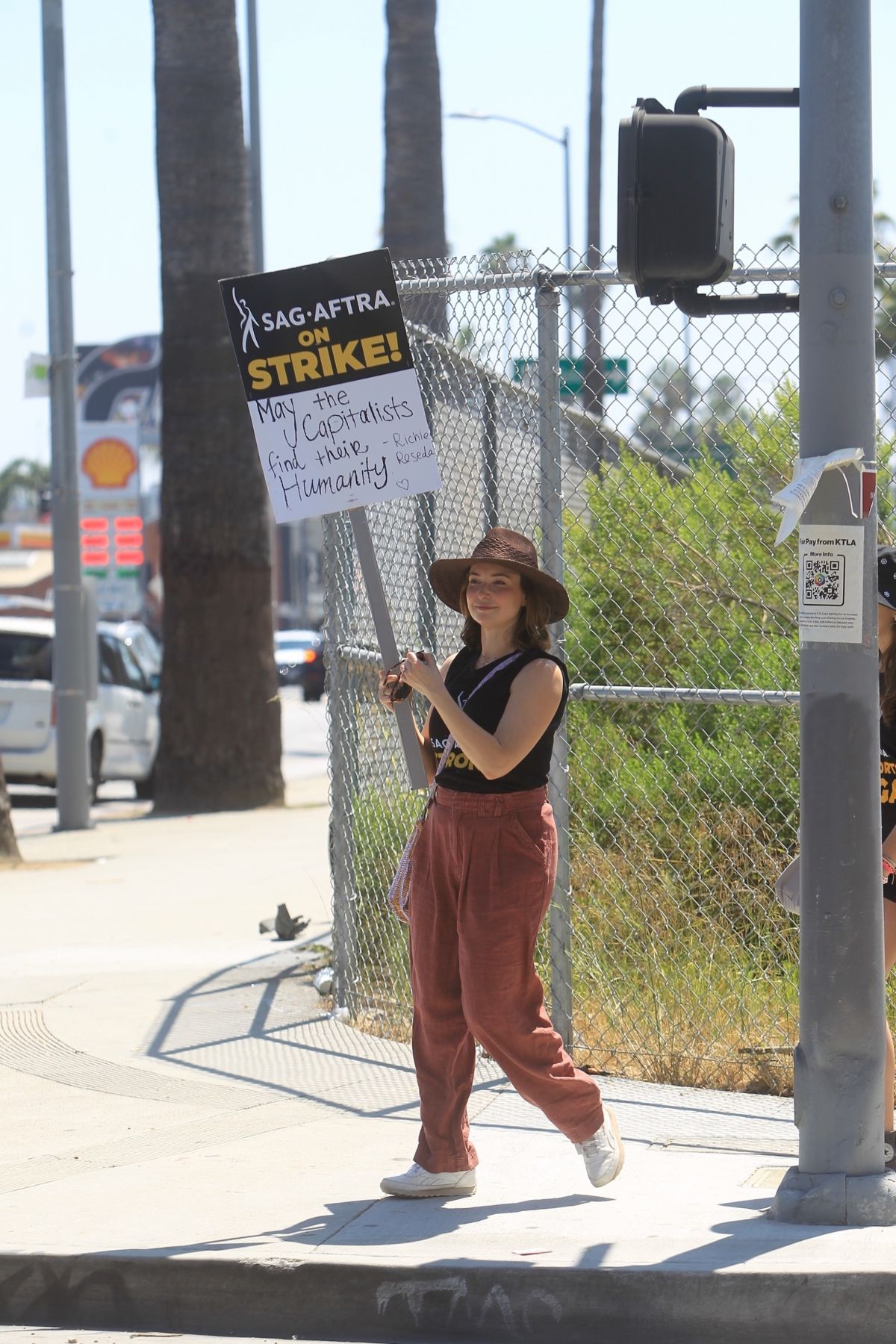 Milana Vayntrub Stands in Solidarity at SAG Strike