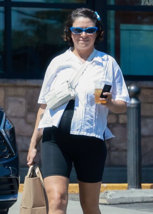 Pregnant Alia Shawkat Shopping at Gelson Market in Los Feliz 3