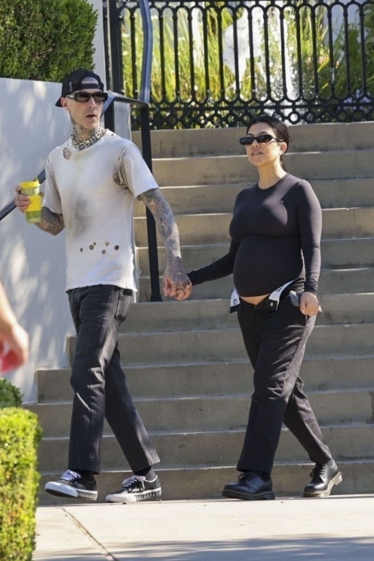 Pregnant Kourtney Kardashian and Travis Barker
