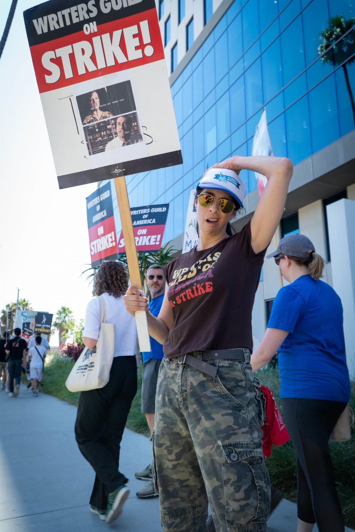 Sarah Silvverman at SAG-AFTRA WGA Strike in Los Angeles