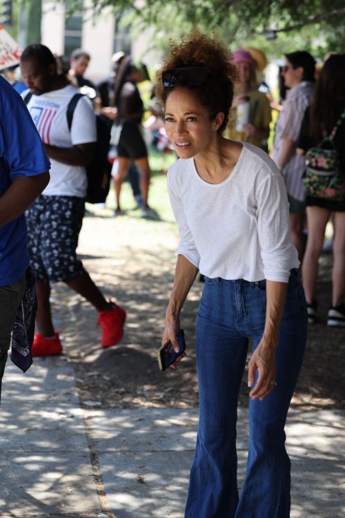 Sherri Saum at Picket Lines at Warner Brothers Studios in Burbank 2