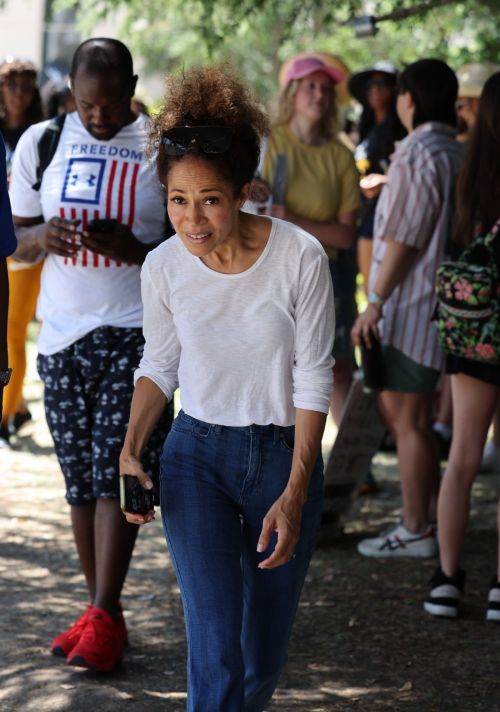 Sherri Saum at Picket Lines at Warner Brothers Studios in Burbank 3