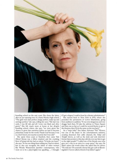 Sigourney Weaver in The Sunday Times Style July 2023 3