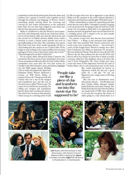 Sigourney Weaver in The Sunday Times Style July 2023 4