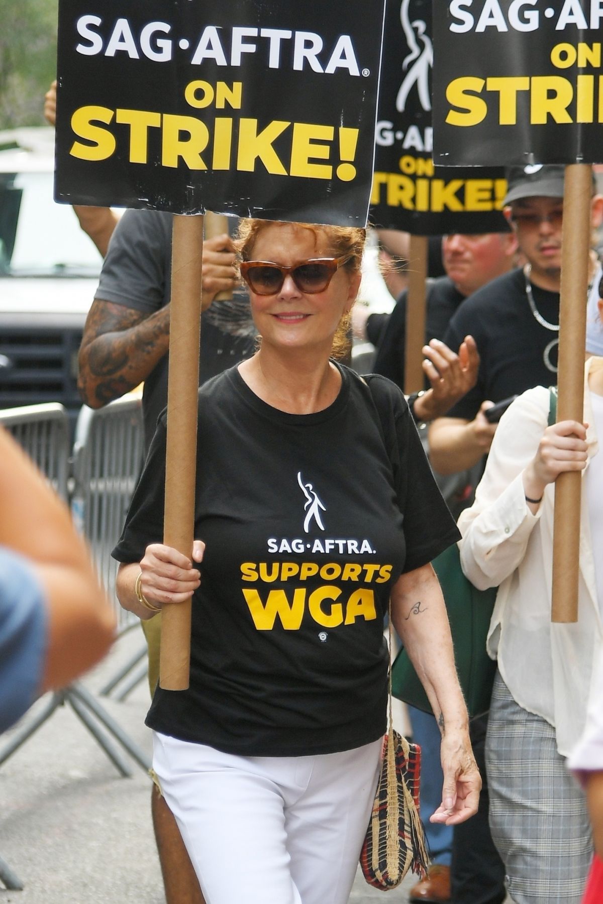 Susan Sarandon at SAG-AFTRA Strike in New York