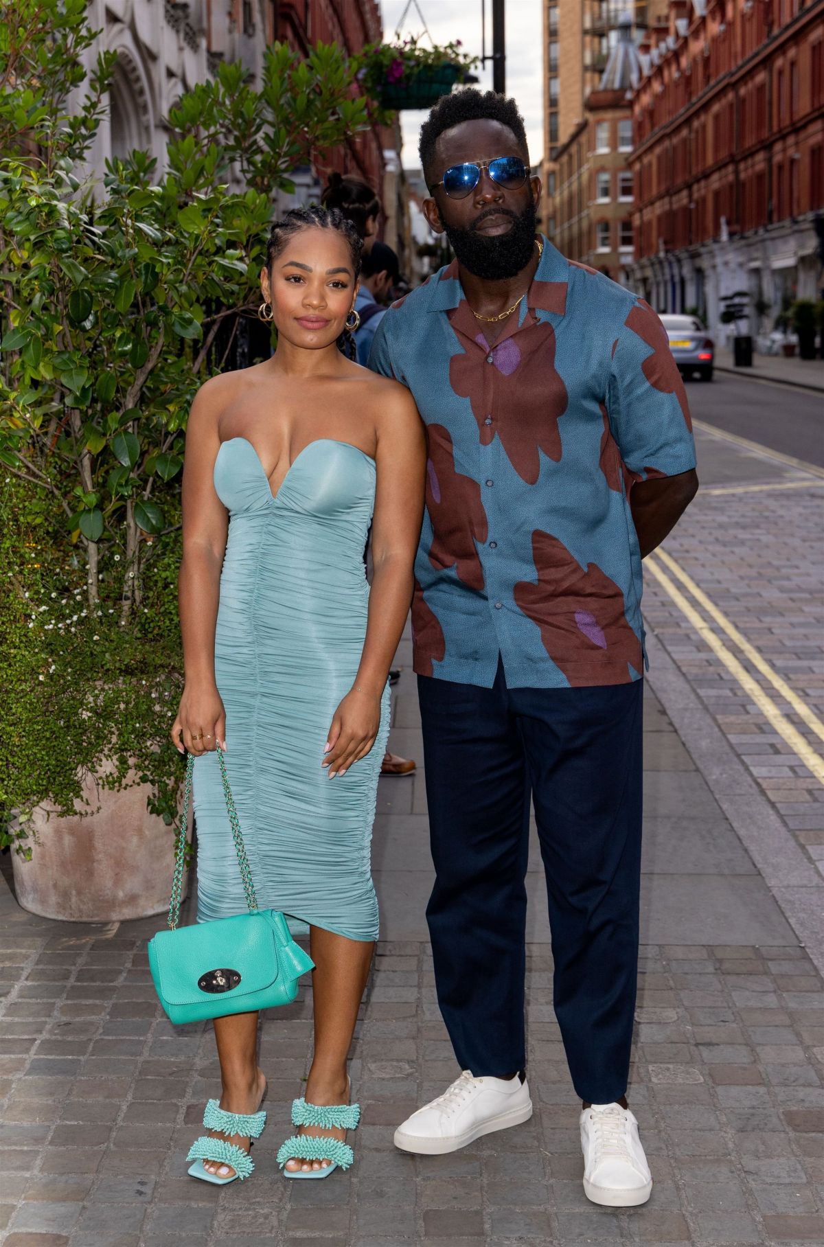 Tahirah Sharif arrives at British Vogue x Self-Portrait Summer Party in London 07/13/2023