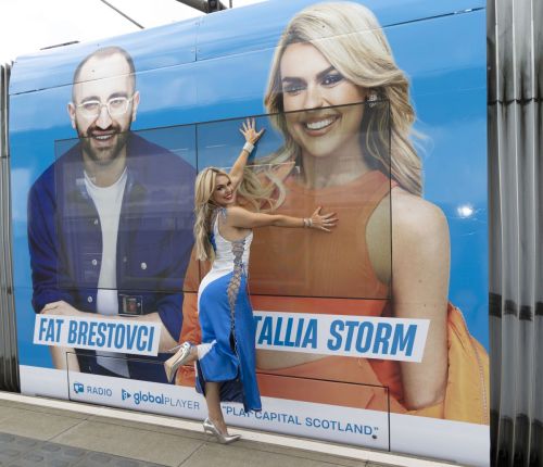 Tallia Storm at Capital Breakfast Tram Carriage Launch in Edinburgh 1