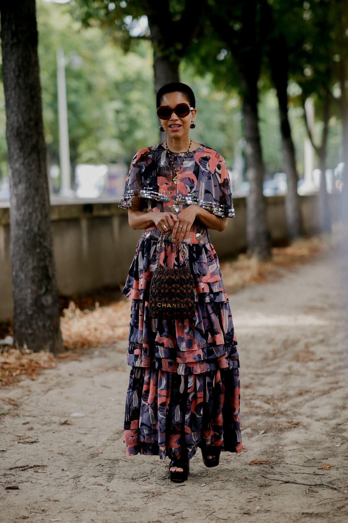 Tamu McPherson Arrives at Chanel Fall/Winter 23-24 Haute Couture Show in Paris 07/04/2023