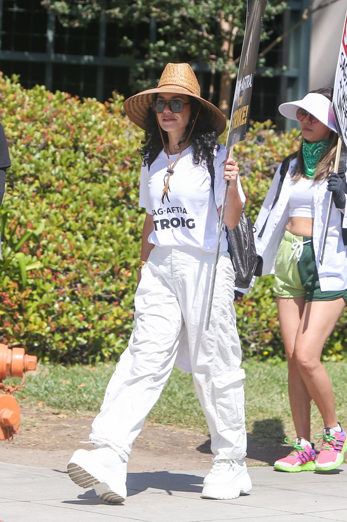 Vanessa Hudgens at SAG Strike in Burbank