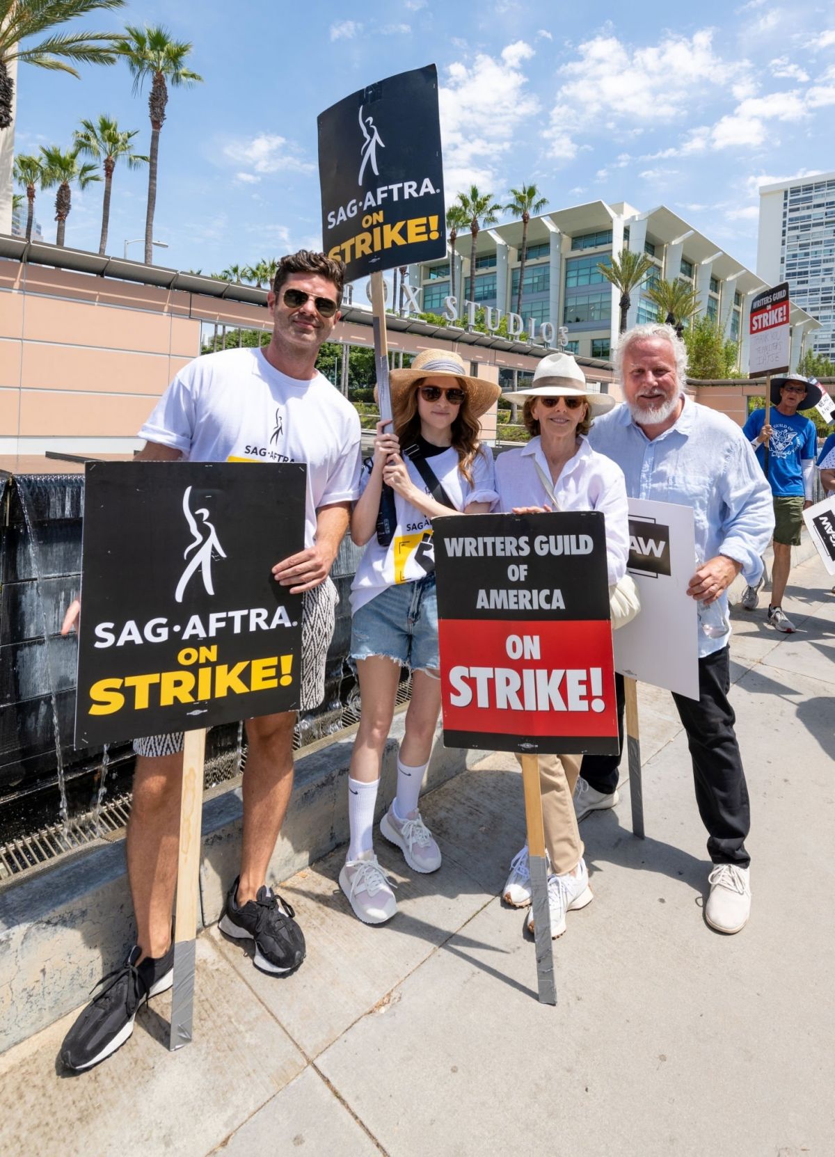 Anna Kendrick at SAG-AFTRA Strike in Los Angeles