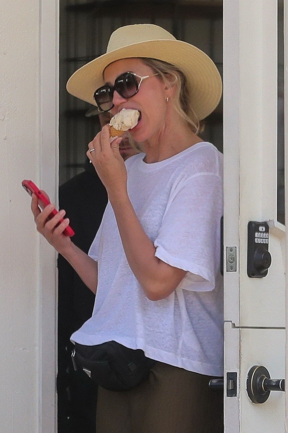 Cameron Diaz and Benji Madden Out for Ice Cream in Los Angeles 07/31/2023