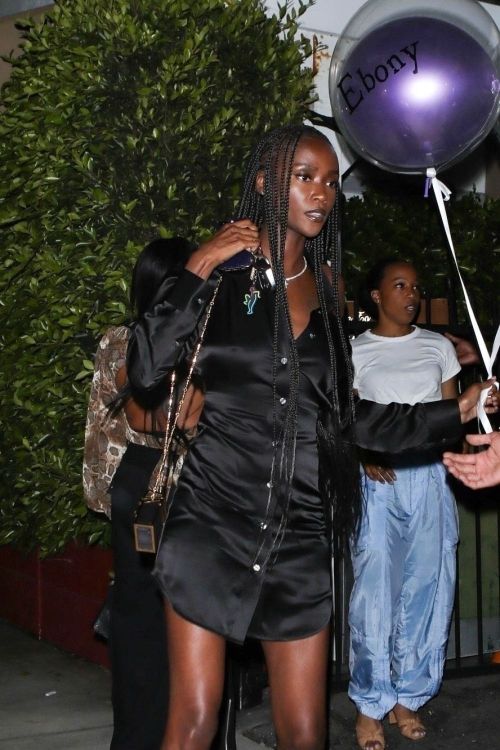 Ebony Riley Leaves Birthday Celebration at Giorgio Baldi 2