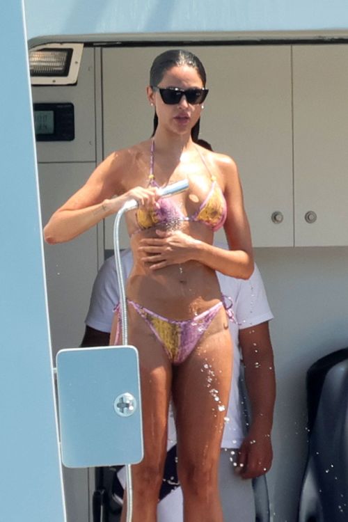 Eiza Gonzalez in Bikini at a Yacht in Porto Cervo 07/28/2023 11