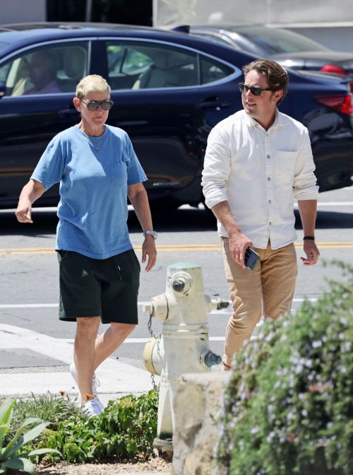 Ellen DeGeneres spotted leaving a restaurant with a friend 3