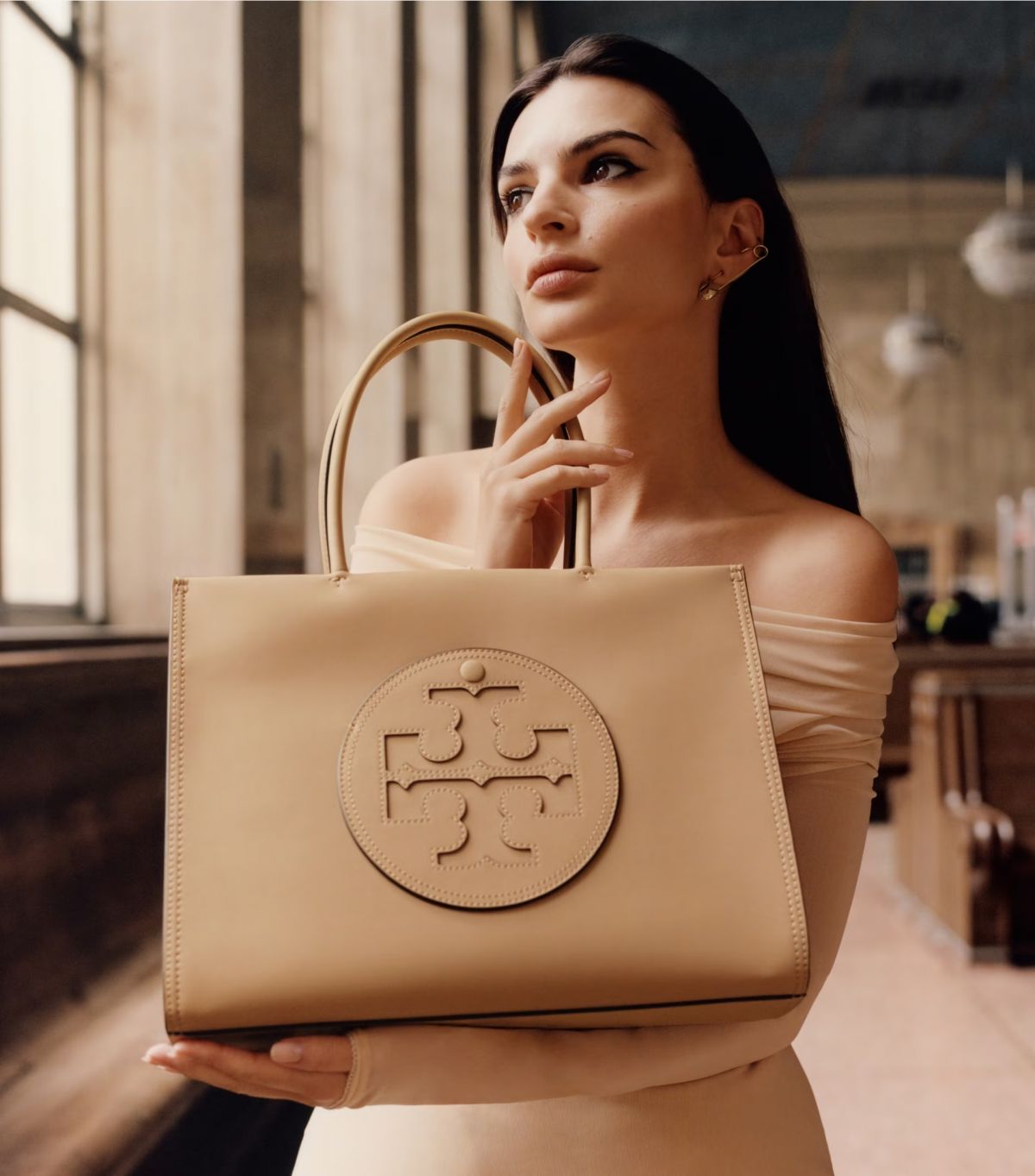 Emily Ratajkowski Poses for Tory Burch Fall 2023