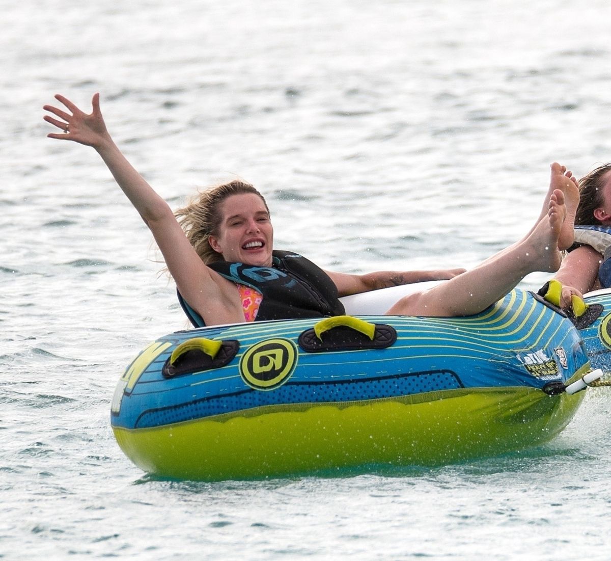 Helen Flanagan on the Beach with Friends