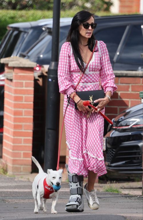Helen George out with her dog in Meopham 2