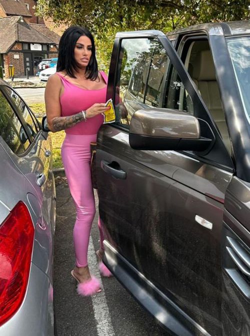Katie Price gets a parking ticket in Sussex 3