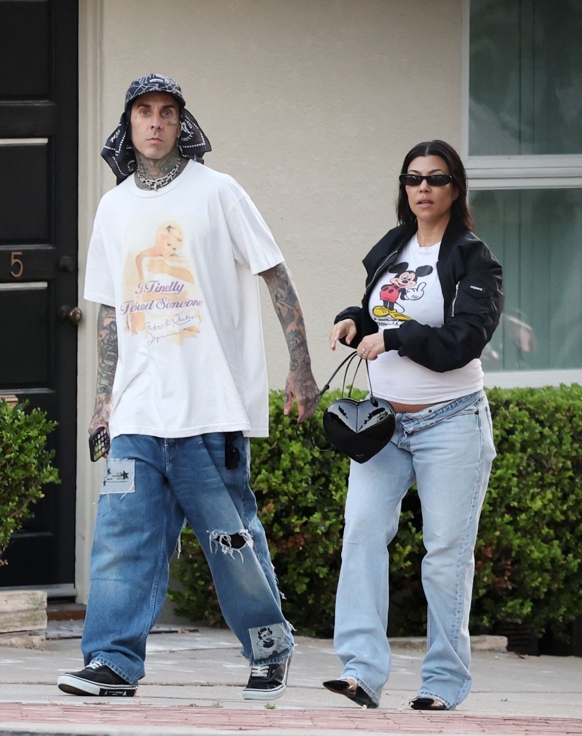 Kourtney Kardashian and Travis Barker Out in Los Angeles 08/02/2023